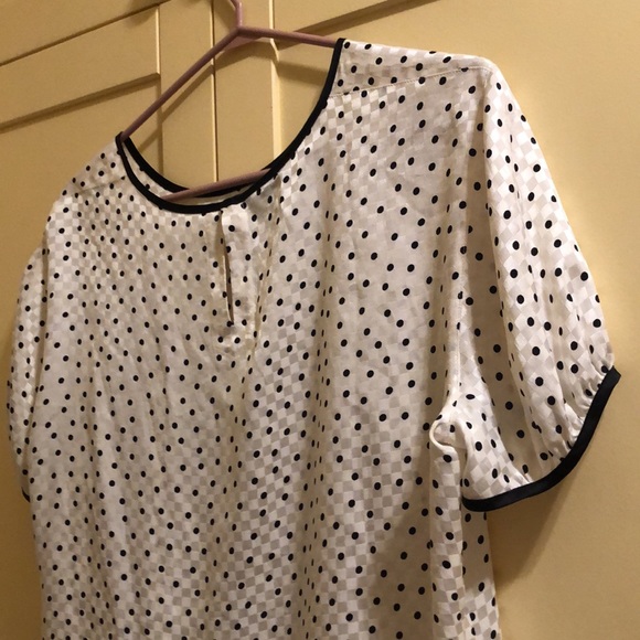 Escada Silk Black & White Polkadot Blouse - Picture 10 of 11